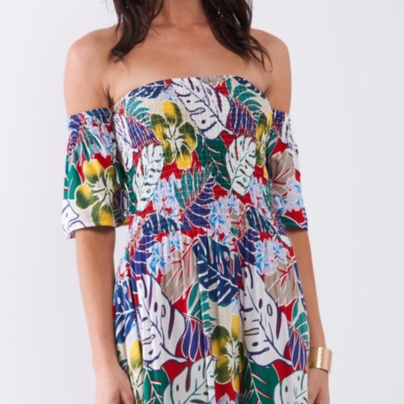 Tropical print Maxi dress - Picture 3 of 7